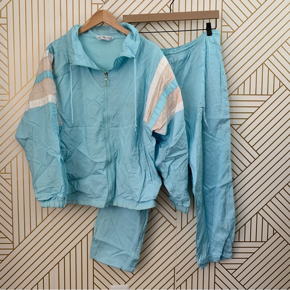 Vintage 1980s-1990s Great Cavalier by St Paul set Windbreaker track suit set L - Picture 9 of 11